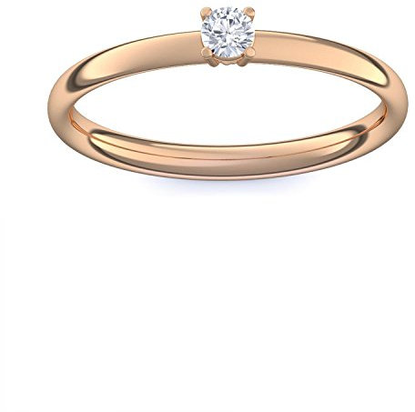 Verlobungsring Vorsteckring Rosegold Ring Diamant 585 + inkl. Luxusetui + Diamant Ring Rosegold Diamantring Rosegold 0,08 Carat SI1/H (Rosegold 585) - Concinnity AM161 RS585BRFA60