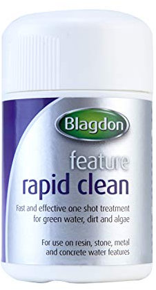 Blagdon Water Feature Rapid Clean, Fast Acting, Effective, One-Shot Treatment for Removal of Green Water, Dirt & Algae, for Use on Resin, Stone, Metal & Concrete Features, 100g