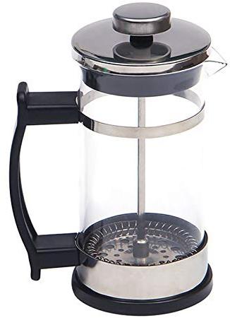 TopHomer French Press Coffee Maker, Stainless Steel Cafetiere with Glass Jug, Manual Coffee and Tea Maker, Coffee Plunger with Filter, for Home and Office (350ML)