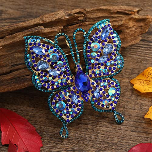 Kreative Intarsien Strass Retro Schmetterling Brosche Mode Einfache Hohle Insekt Weibliche Mantel Corsage Rucksack Zubehör Geschenk
