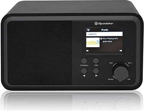 Roadstar IR-390D+BT/BK Radio Internet Wi-Fi y Digital Dab/Dab+/ FM, Bluetooth, Cargador USB, Mando a Distancia, Conexión Auriculares, Despertador con Alarma Dual, Negro