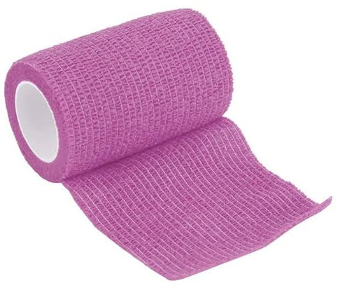 RIAAJ Fasciatura elastica autoadesiva Nastro per bendaggio sportivo multi-dimensione per spalla del palmo della caviglia del dito del ginocchio-Cina, rosa, 2.5cmx5m