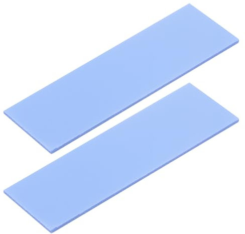 sourcing map 2 Pack Thermal Pad 3.6W/m.K Insulated Heat Resistant High Temperature Resistant Silicone Cooling Pads 70x22x1mm for Laptop Computer Radiator, Blue