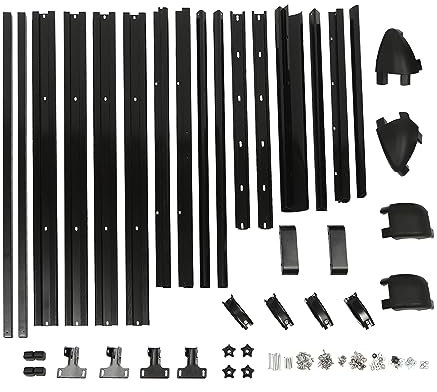 Universal Aluminium Auto DachträGer Korb Fracht GepäCk TräGer Einstellbare DachgepäCkträGer AutodachträGer GepäCkträGer Reling Dachkorb Aus Dach GepäCkkorb Schwarz RelingträGer Groß Autodach Regal