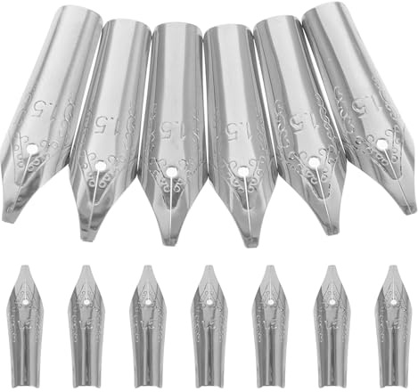STOBOK 20 Stück Ersatzspitzen Für Füllfederhalter Federn Kalligraphie Schreibfedern Set Metall Spitzen Für Studenten Und Künstler