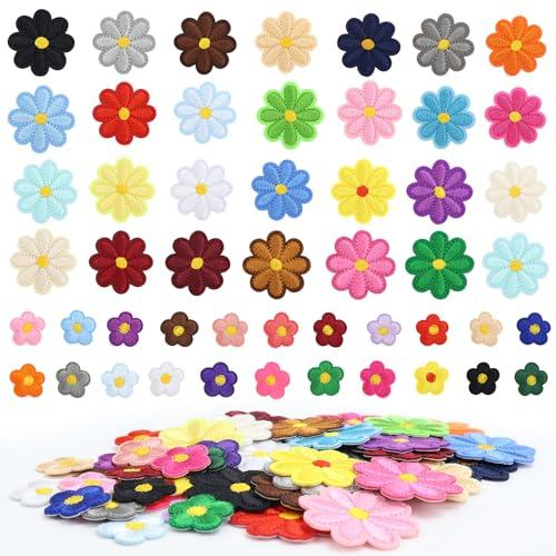 Flicken zum Aufbügeln Patches zum Aufbügeln Blumen Aufnäher Bügelbilder Bügelflicken für DIY Kleidung Jeans Hut Rucksäcke