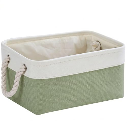 SOCOHOME Fabric Storage Box, Small Storage Basket with Handles for Shelves Toy, Wear-Resistant and Reinforced(S, 1 Pack)