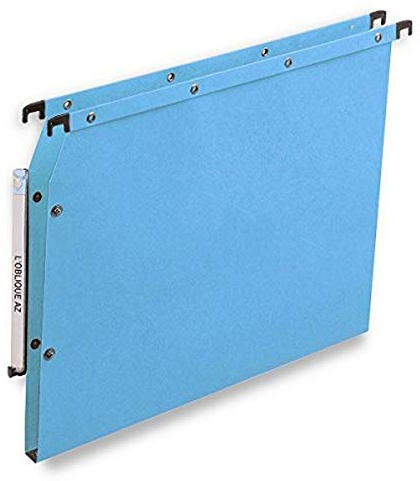 Elba Ultimate Carte Kraft Lot de 25 Dossiers Suspendus pour Armoire A4 Fond 15mm Bleu