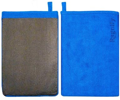 Ragnify Pack of 2 Clay Mitt Auto Detailing Medium Grade Alternative Mitt for Flawless Removal of Surface Bonded Micro Contaminant (Blue)