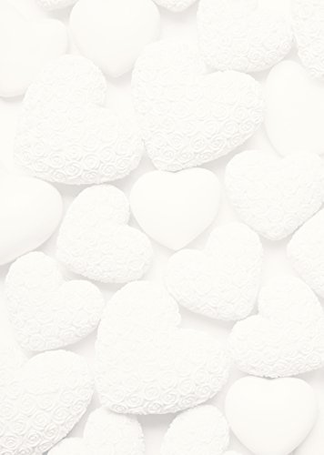 Logbuch-Verlag 25 Blatt weißes Briefpapier Herzen DIN A4 Papier Hochzeit Liebe Druckerpapier 100g BEIDSEITIG Einladungen