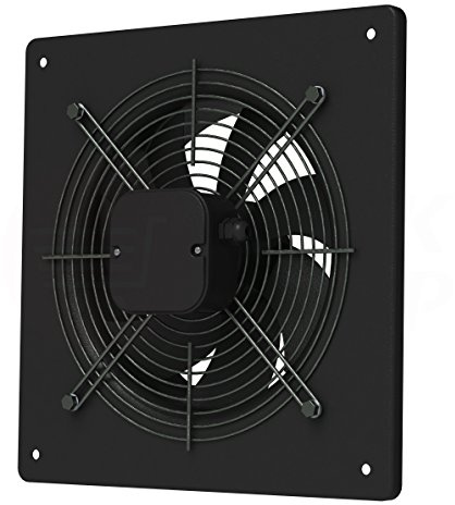 Axial Ventilator Ø 200 mm schwarz Abluft Zuluft Rohrlüfter (MKKAROK200)