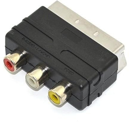 Childhood 3RCA To Scart Adapter AV Kabel Konverter Switcher für PS4 TV DVD