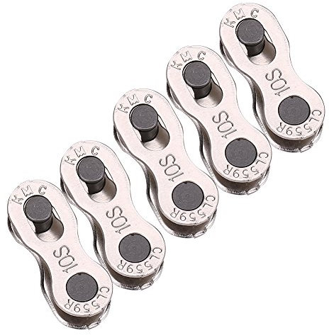 5 Paar wiederverwendbare Stahl-Kettenglieder f¨¹r Fahrr?der, robust, silberfarben