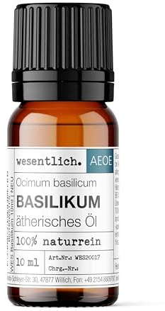 wesentlich. Basilikum Öl 10 ml | 100% naturreines, ätherisches Öl (Ocimum Basilicum) für Aromatherapie, Diffuser & Duftlampe