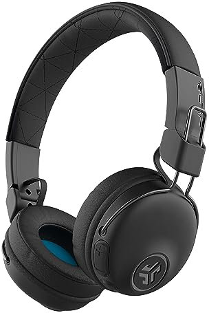 JLab Audio Studio Wireless Headphones, Bluetooth Headphones with 30+ Hour Playtime and Custom EQ3 Sound, On-Ear Headphones with Mic, Black