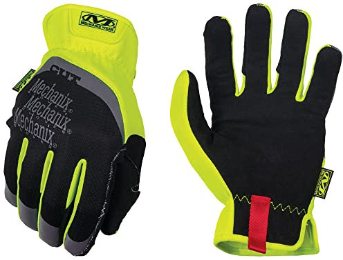 Mechanix Wear Guantes FastFit® E5 (X-Pequeña, Negro/Amarillo fluorescente)
