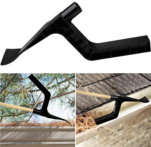 N/Y Outil de nettoyage de gouttière - Cuillère et pelle - Nettoyeur de gouttière à partir du poteau télescopique - Extension de pluie - Baguette flexible pour nettoyer les tuyaux de fenêtre