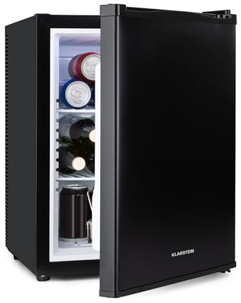 Klarstein Mini Kühlschrank für Zimmer, 40L Mini-Kühlschrank für Getränke & Kosmetik, Kleine Minibar, Kühlschrank Klein & Leise, Verstellbare Ablagen, Kleiner Skincare Kühlschrank 6-15°C