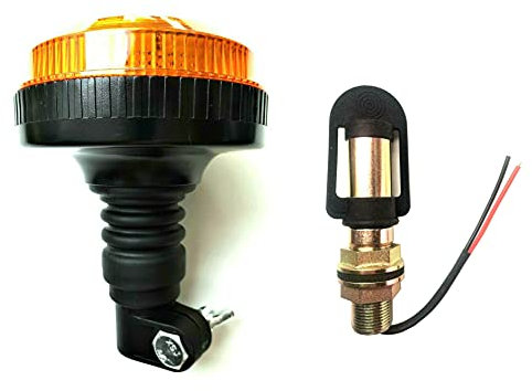 MelTruck® LED Rundumleuchte mit 4 Blitzmuster mit Aufsteckrohr ECE R65 R10 E9 LKW PKW Traktor