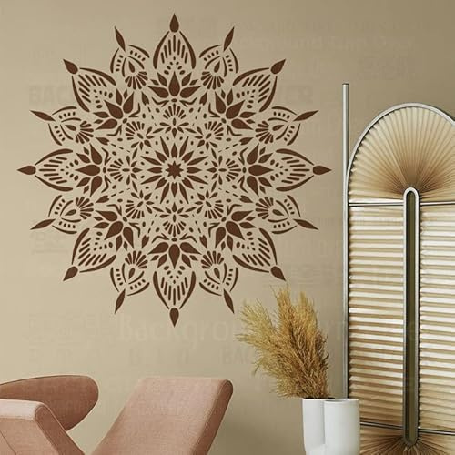 80cm Huge Giant Mandala Henna Indian Arabic Ethnic Round Flower Lotus Plantillas De Plantillas Pintura De Mandala Grande Para Paredes Decoración Grande Plantilla De Muebles Nicho Piso De