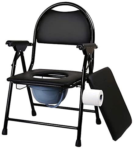 TRFAN Gehhilfe für Senioren, Nachtkommode, Nachtkommode für Erwachsene, zusammenklappbarer Badezimmerrahmen, Toilettensitz, Duschstuhl, Toilettensitzerhöhung, Stuhl, Heimpflege, Kommode, max. 150 kg,