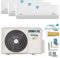 A++/A++/A++ Twin-Rotary Trio Split SelfClean WiFi Golden-Fin 3x 2,6kW MultiSplit Klimaanlage Klimagerät 3 Innengeräte mit Heizung