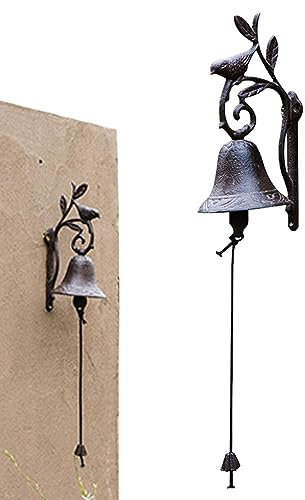 Türglocke aus Gusseisen, Vogel, Außeneingangs-Dekoration, antike, schöne Vögel, Metall-Türklingel, Wandmontage, Bauernhaus, Terrasse, Garten, , Ornament