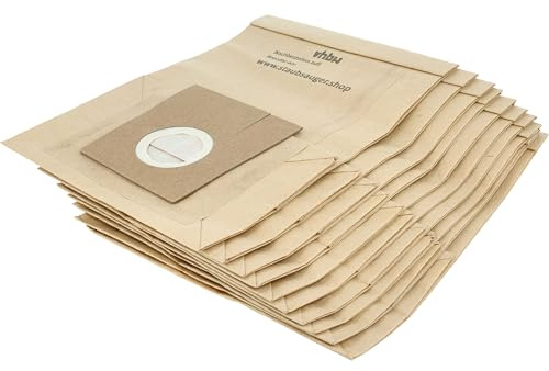 vhbw 10x Staubsaugerbeutel Ersatz für Swirl S 62, S 67, S 68, Y 94 für Staubsauger - Papier, 25cm x 19cm Sandfarben