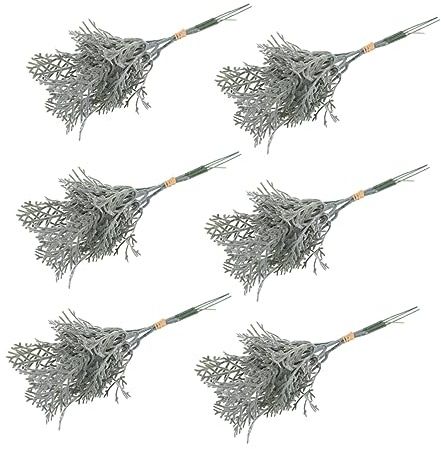TOPPERFUN 6St Silberblatt-Imitationsblume hochzeitsdeko kunstzweige Decor Wohnkultur imitierter Blumenstiel künstlicher Blumenstiel Haushalt Blumenzweig Blumenwand künstliche schmücken