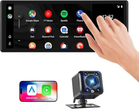 VSYSTO Portable Car Stereo, Wirelss Carplay and Android Auto, Parking Monitoring, GPS Navigation,10.26 Touchscreen WiFi Truck Dash Camera 2K Infrared Night Vision Lens for Semi Trailer Van Tractor RV