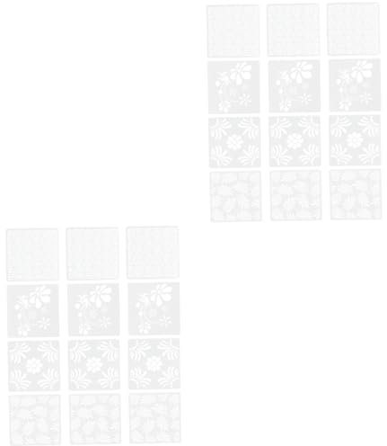SEWACC Stück Mandala Zeichnungsvorlage Mandala Malform Hohle Malvorlage DIY Steinmalerei Vorlage DIY Malschablone Kinder Zeichnungsvorlagen Weiß