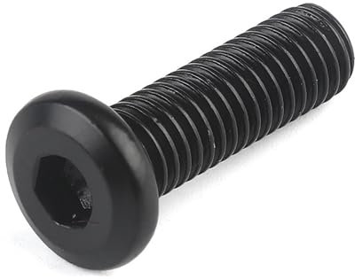Voirrow 10 Stück M6/M8, 4–50 mm, schwarzer Kohlenstoffstahl, cm, große Flache Innensechskantschraube, Möbelschraube, Verbindungsstück, Verbindungsschraube(20mm,M8 x10pcs)