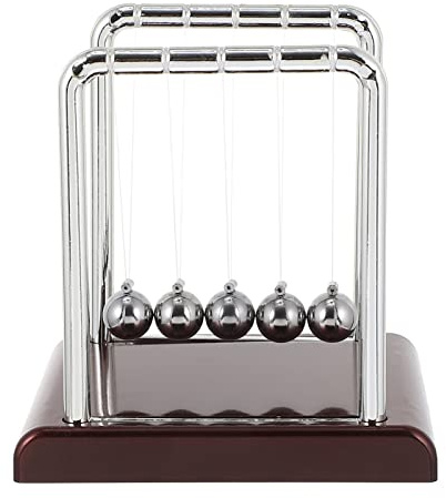 JUMPLAWN Pendule de Newton Éducatif Boules D'équilibre Métalliques Bureau Physique Démonstration Conservation Énergie Gadget Pédagogique Scientifique