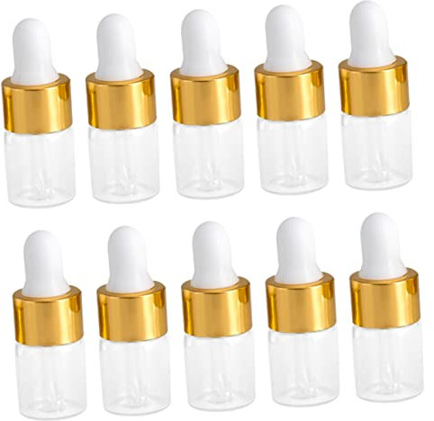 Didiseaon 50pcs Essential Oil Bottle Empty Dropper Bottle for Essential Oil Subpackaging for Diy and Sampling Random Style