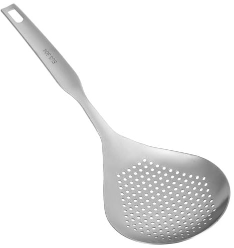 YOSADIER Cucharón De Acero Inoxidable Con Ranuras Para Escurrir Pasta y Fideos Utensilio De Cocina Resistente y Duradero Para Cocinas Comerciales y Domésticas