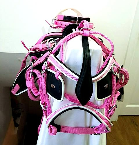 Finimento da tiro in nylon di design per carrozza monoposto, disponibile nelle taglie Pony, Cob e Full 009 (Pony)