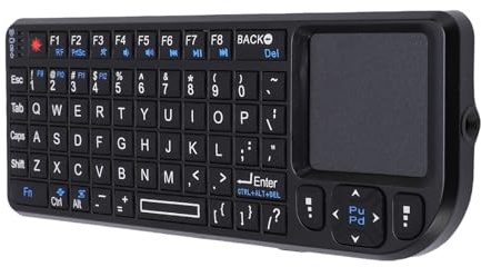Bewinner Tastiera Touchpad da 2,4 GHz, Tastiera Retroilluminata USB Ultra Mini Ultra SULLA LIGHTRATTURA, Tastiere Portatile Wireless Bluetooth, Ricarica USB Portatile per PC Tablet TV