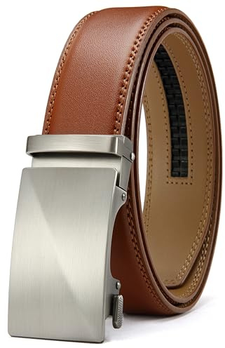 CHAOREN Ratchet Belts for Men, Mens Belt Leather, 1 3/8 Adjustable Fit | 5mm Precision Adjustment for Perfect Fit, Durable Leather, Trim-to-Fit, Dress & Casual Wear, Great Gift Choice