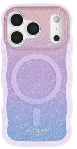 Kate Spade New York iPhone 17 Pro Case - Compatible with MagSafe - Designer Phone Case - Opal Glitter