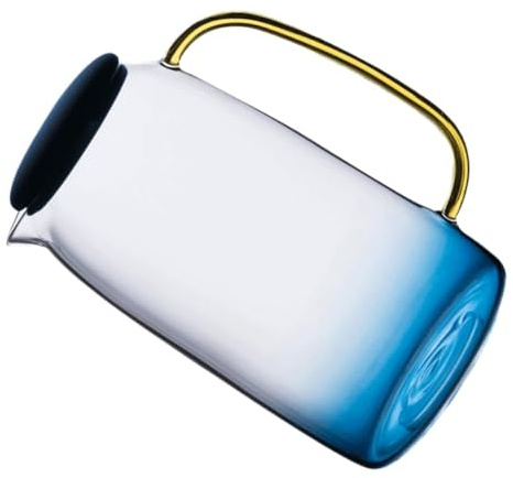 Parliky Jarra De Agua De Vidrio Resistentes Al Calor De Recipientes Para Agua y Jugo Con Tapa Jarra De Vidrio Hogar Para Fiestas