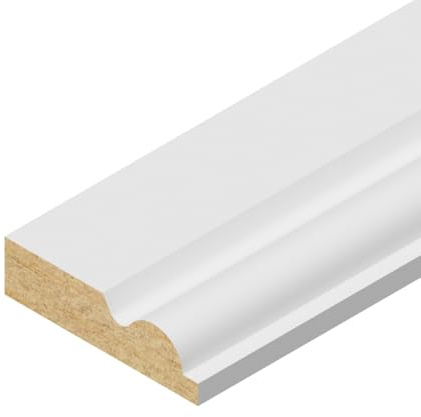 Torus Architrave White Primed Pine Door Mouldings Moulds (1, 50cm)