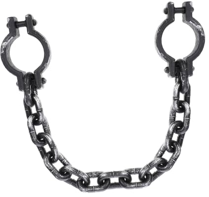 BESPORTBLE Halloween Handschellen Kunststoff Wrist Shackles Schwarze Handfesseln Requisiten Leicht Tragbar Realistische Gefängnis Kette Für Kostüm Karneval Party Dekoration