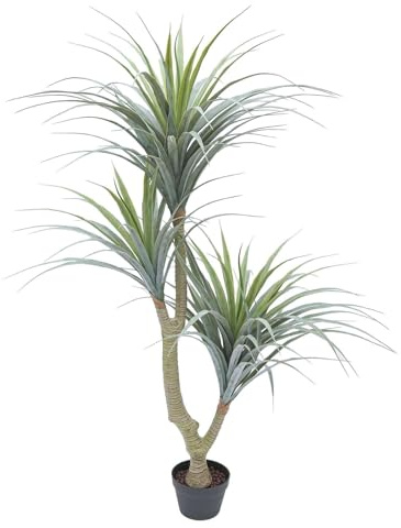 Kunstpflanze Yucca 165 cm – künstliche Yucca-Palme mit doppter Blattkrone – täuschend echt & pflegefrei – hochwertige Zimmerpflanze im Topf – Deko-Pflanze für Wohnzimmer, Büro & Empfangsbereich