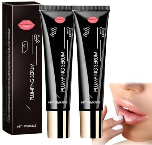2 PCS Lip Plumper Siero per labbra,collagene, acido ialuronico, idratante, volumizzante,Riduce le rughette