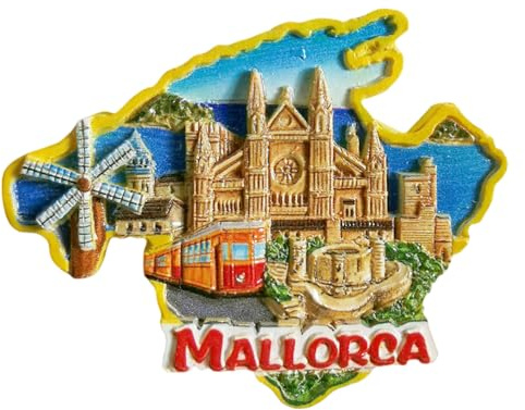 Mallorca España Imán para nevera, recuerdo turístico, decoración 3D, artesanía creativa