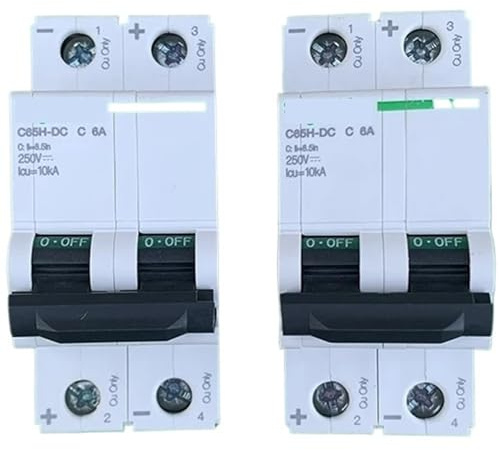 Disjoncteur C65H-DC 2P 63A 125V A9N22074 2A, 4A, 6A, 10A, 16A, 20A, 25A, 32A, 40A, 50A(16a)