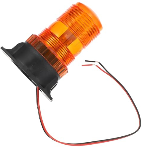 LAPYAPPE Lampe Stroboscopique D'urgence LED Orange pour Véhicules Scolaires et Engins de Chantier, Facile à Installer, Matériau PC et Métal, Puissance 15w, Tension 10-80v