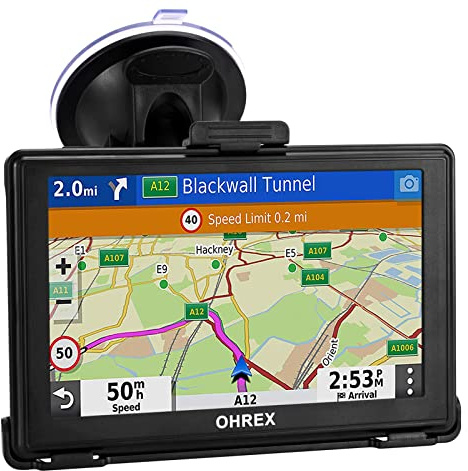 OHREX GPS Navigator for Car,Truck GPS Commercial Drivers 2026,5”Touchscreen | 5” Trucker GPS,Latest 2026 Map with Free Lifetime Updates,Custom Routing,Driver Alerts
