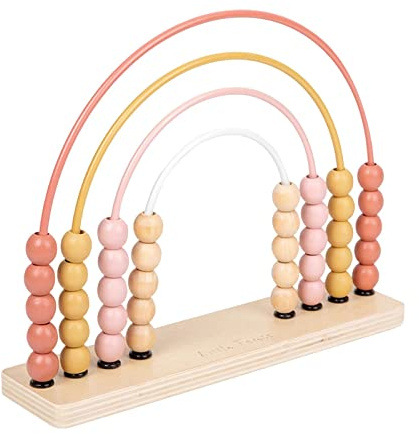 Chosertory Abacus Rechenrahmen aus Holz mit Farbigen Zählperlen für Mathematische Übungen für Kinder Lernspiele Pädagogik Wohnraum, ROSA
