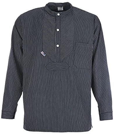Fiskarskjorta, traditionell, Hamburg, Tyskland, män, XL, smala ränder